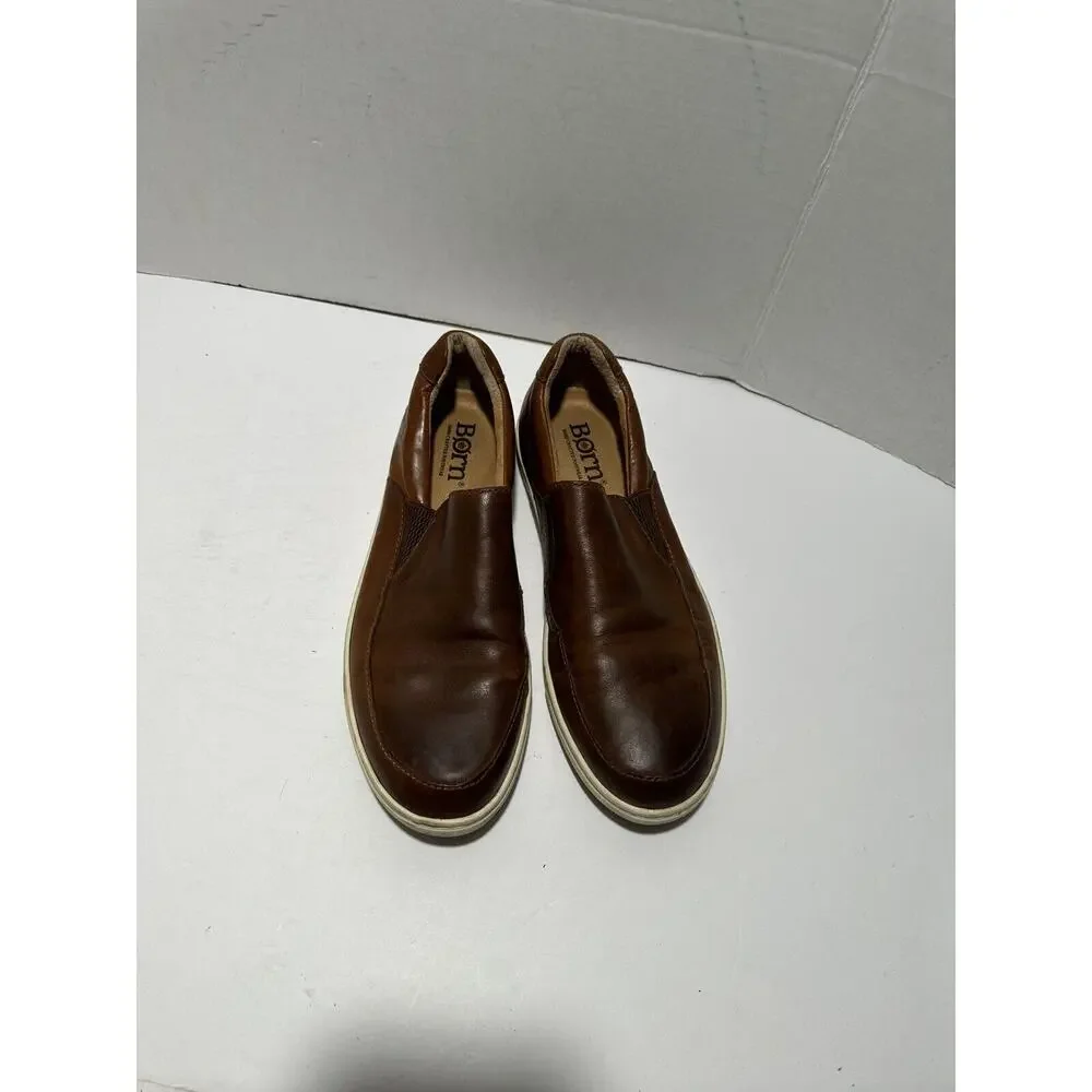 Born Aleksander Leather Loafers Mens Sz 10 M H58116 Brown Slip on‎ Shoes